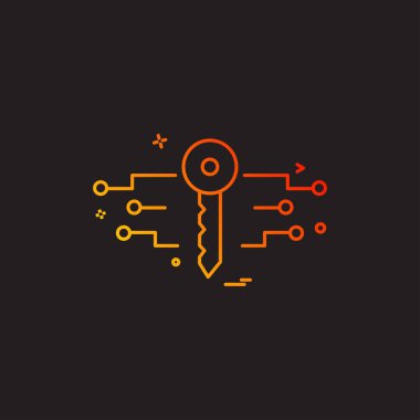 Parola ve güvenlik simgesi tasarım vektörü 