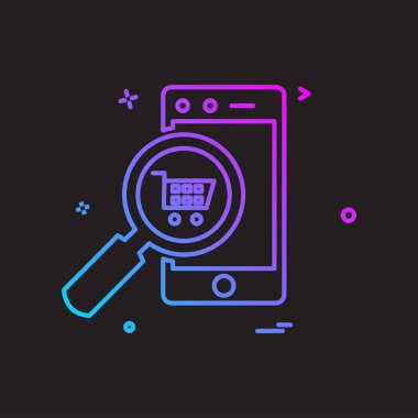 Alışveriş simgesi tasarım vektörü