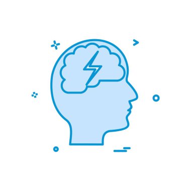 Zihin simgesi tasarım vektörü