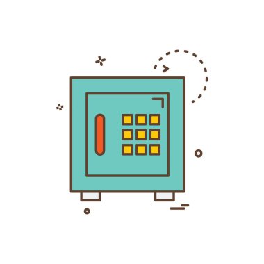 Güvenli simge tasarlamak vektör