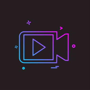 Kamera simgesi tasarım vektörü