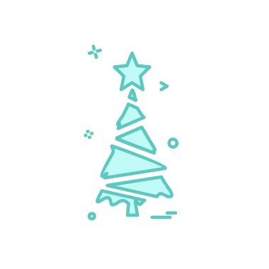 Noel ağacı simge tasarlamak vektör