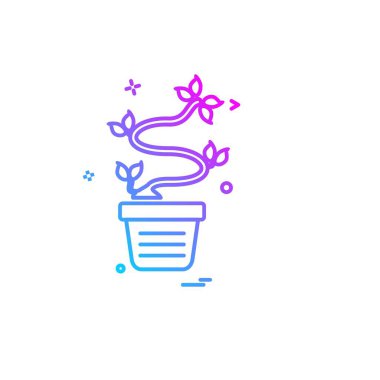 Bitki simgesi tasarım vektörü 