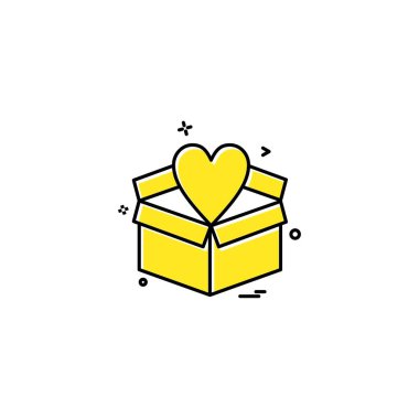 Kutu simgesi tasarım vektörü 