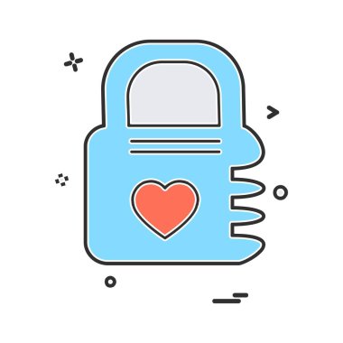 kilit düz simge vektör çizim 