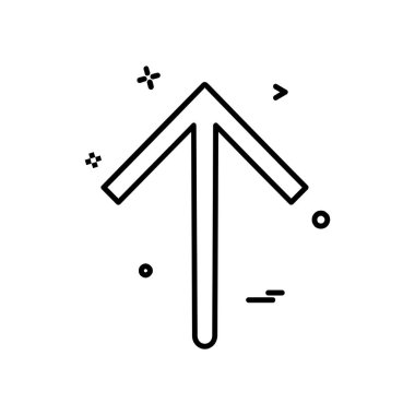 Yukarı ok simgesi tasarım vektörü