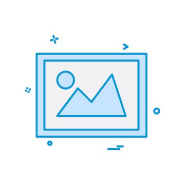 Görüntü simgesi tasarım, renkli vektör çizim