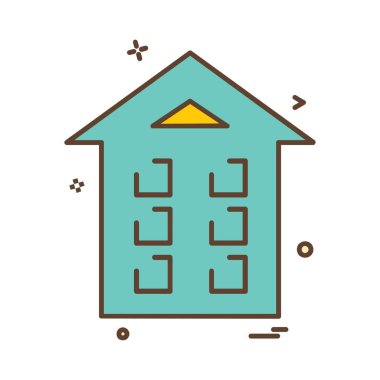 Ev simgesi tasarım vektörü 