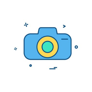 Kamera simgesi tasarım vektörü