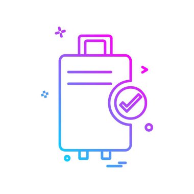 Seyahat çanta simge tasarlamak vektör