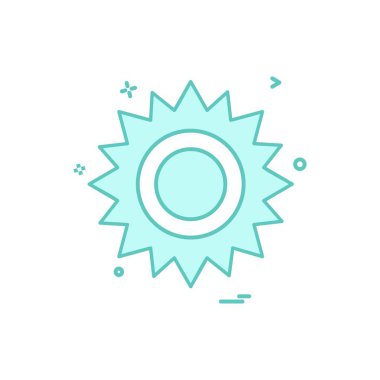 Güneş simgesi tasarım, renkli vektör çizim