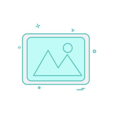 Resim simge tasarlamak vektör 