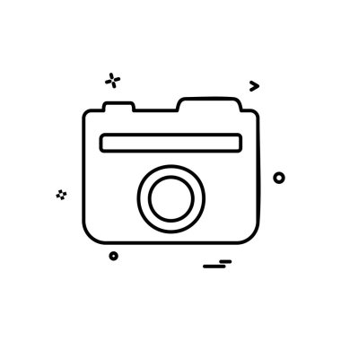 Kamera simgesi tasarım vektörü