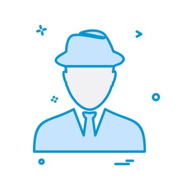 Avatar erkek simge tasarım vektörü