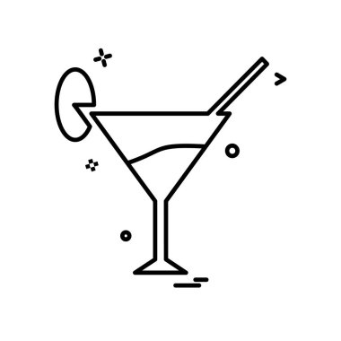 İçki simgesi tasarım, renkli vektör çizim 