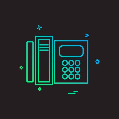 Telefon simgesi tasarım vektörü