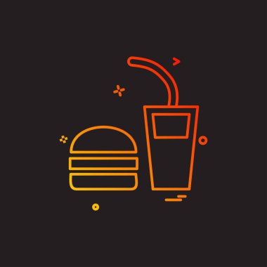 Gıda simgesi tasarım vektörü