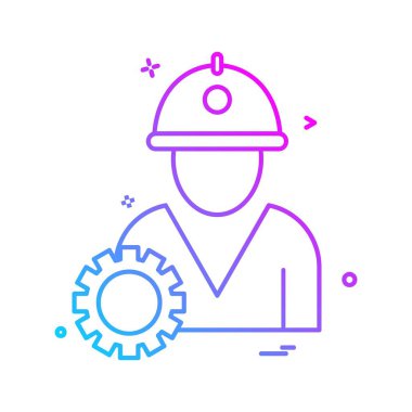 İş simgesi tasarım, renkli vektör çizim