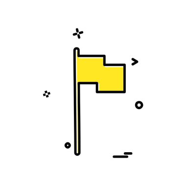 Bayrak simgesi tasarım vektörü