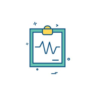 EKG rapor simge tasarlamak vektör 