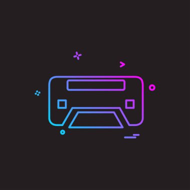 Yazıcı simgesi tasarım vektörü 