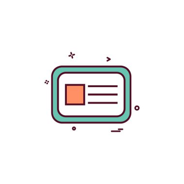 ID kart simgesi vektör illüstrasyonu 