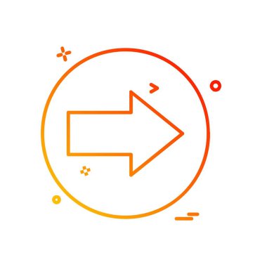 Sağ ok simge tasarlamak vektör