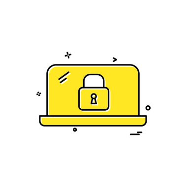 Parola ve güvenlik simgesi tasarım vektörü 