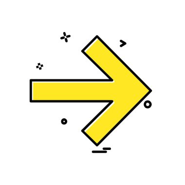 Sağ ok simge tasarlamak vektör