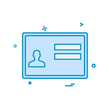 ID kart simgesi vektör illüstrasyonu 