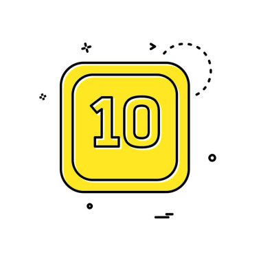 10 tarihi takvim simge tasarlamak vektör