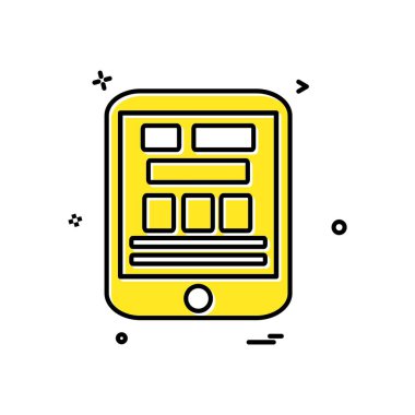 Tablet simge tasarlamak vektör