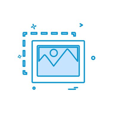 Görüntü simgesi tasarım, renkli vektör çizim