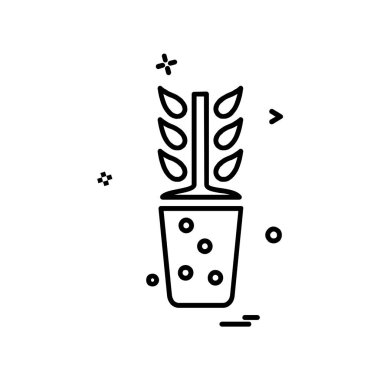 Bitki simgesi tasarım vektörü