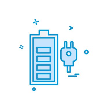 Batarya simgesi tasarım vektörü