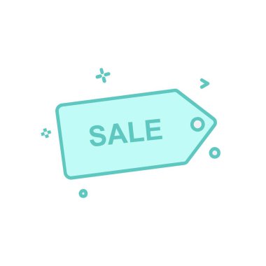 Satılık etiket simge tasarlamak vektör