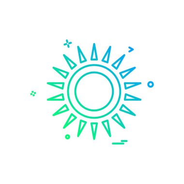 Güneş simgesi tasarım vektörü