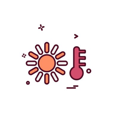 Sıcaklık simgesi tasarım vektörü