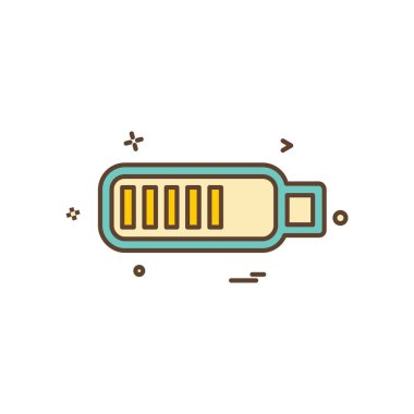 Batarya simgesi tasarım vektörü
