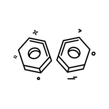 cıvata somun simgesi vektörü