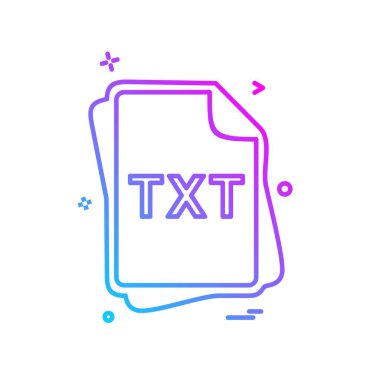 TXT dosya tipi simge tasarım vektörü