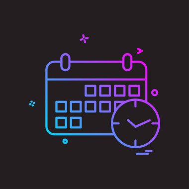 Takvim simgesi tasarım vektörü