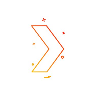 Sağ ok simge tasarlamak vektör