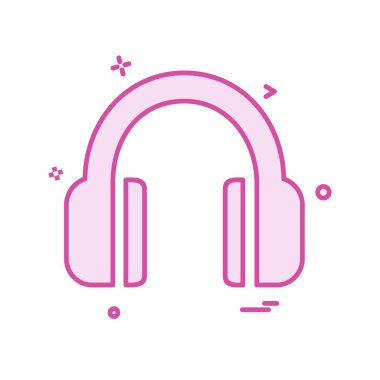 Kulaklık simge tasarlamak vektör