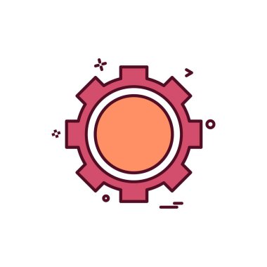 Dişli simge tasarlamak vektör 