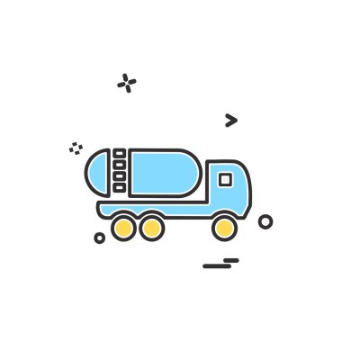 Araç simgesi tasarım, renkli vektör çizim