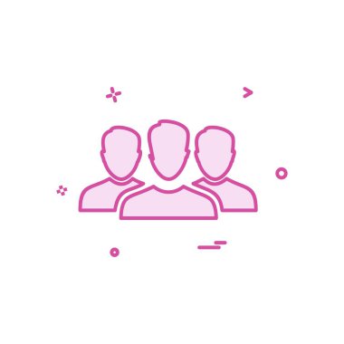 Grup avatar simge tasarlamak vektör