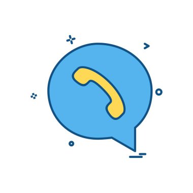 SMS sohbet arama simge vektör tasarımı