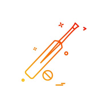 yarasa topu kriket simge vektör tasarımı