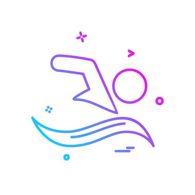 Yüzme simgesi tasarım vektörü